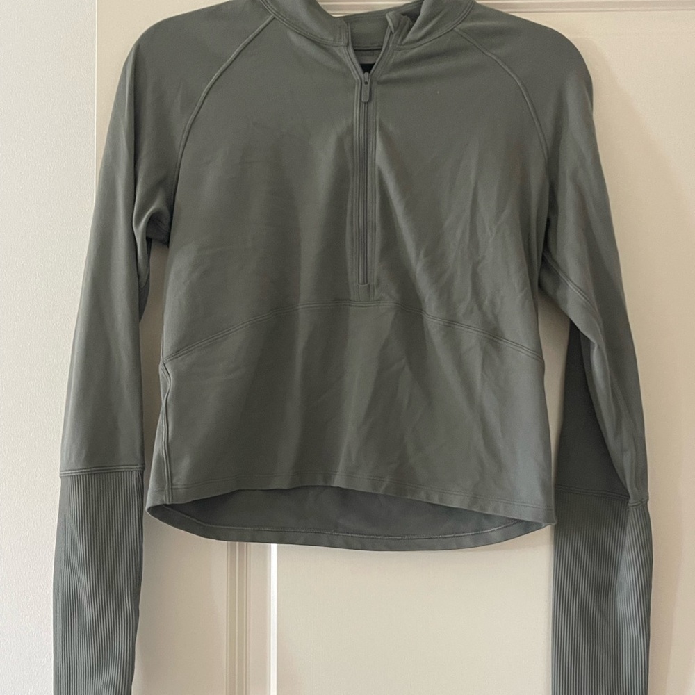 lululemon athletica Olive Green Half-Zip Sweatshirt